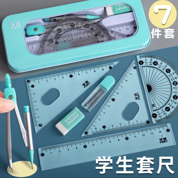 7Pcs/lot%20Ruler%20Set%20Kawaii%20Geometric%20Drawing%20Eraser%20Kit%20Back%20To%20School%20Math%20Compass%20Set%20Office%20School%20Supplies%20-%20Image%204