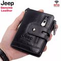 Jeep Black 100% Leather wallet For Man - Wallet For Men  - Many Beg. 