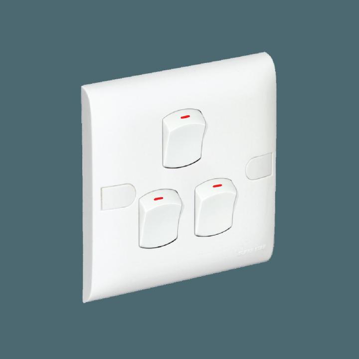 Super Star 3 Gang Slim Switch /Wall Three Gang Switch