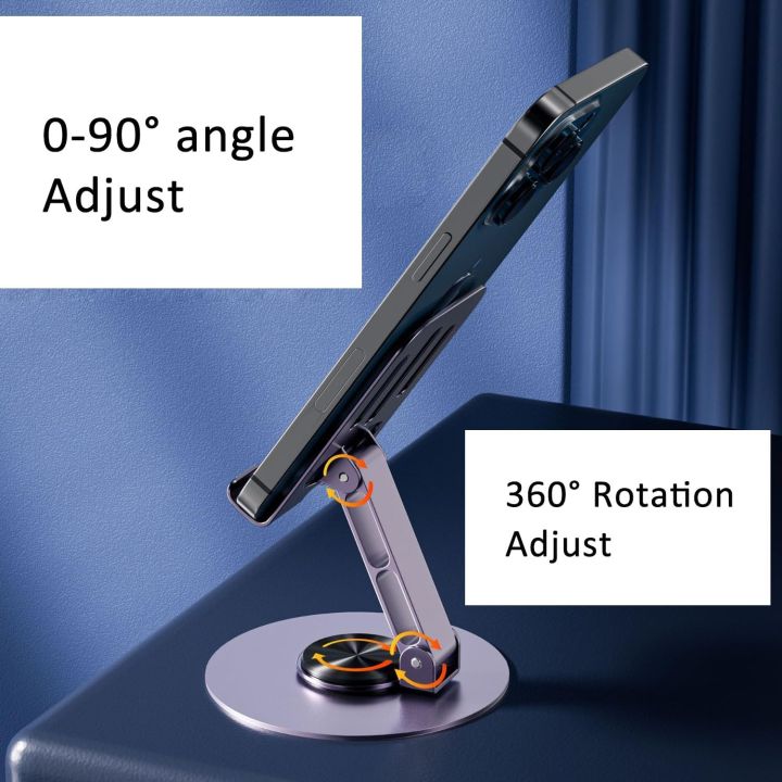 Phone%20Tablet%20Holder%20Metal%20Phone%20Stand%20360%C2%B0%20Rotation%20All%20Kinds%20Cellphone%20Foldable%20Scalable%20Office%20Desk%20Adjustable%20Portable%20for%20Travel%20-%20Image%204