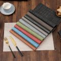 Table Mats Set of 6 Dinning Table Placemats PVC Rectangular Vintage Woven Washable Mats. 