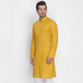 Cotton Panjabi for Man - Yellow. 
