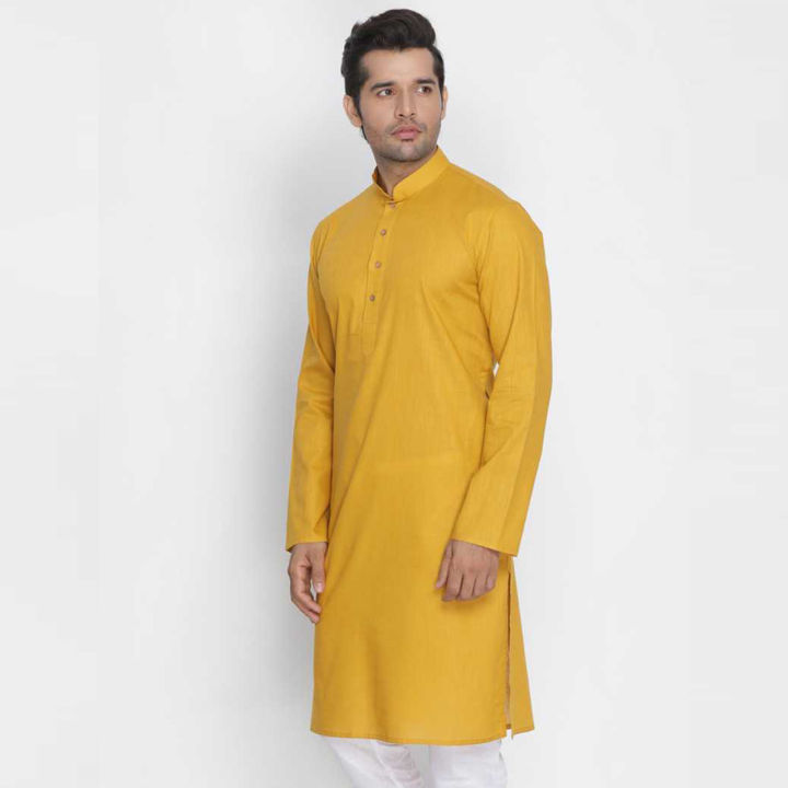 Cotton%20Panjabi%20for%20Man%20-%20Yellow%20-%20Image%204