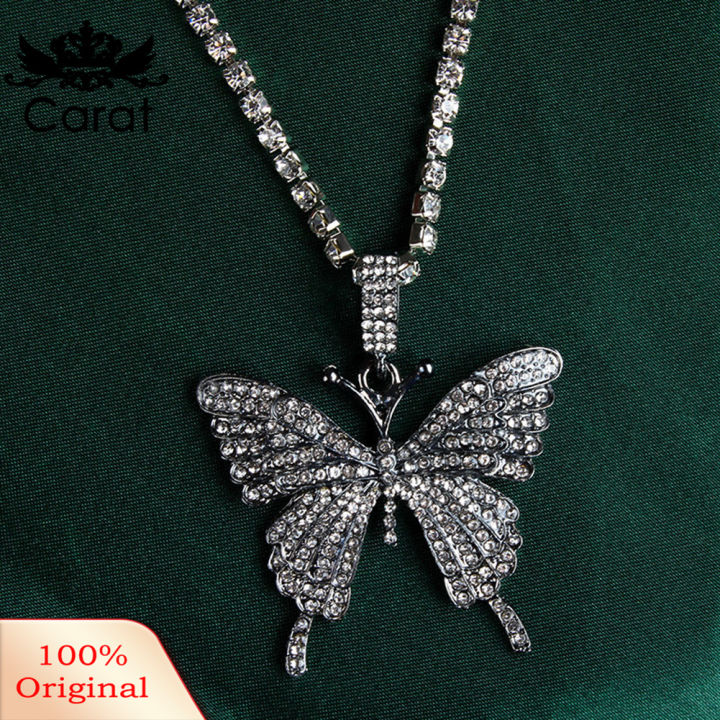 %EF%BC%88New%EF%BC%89tainle%20teel%20Women%20Rhinetone%20Butterfly%20One%20Layer%20Pendant%20Necklace%20Jewelry%20-%20Image%203