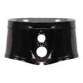 Men PVC Bright Leather Boxer Open Crotch Underwear Shiny Crotchless Faux Leather Wet Look Boxer Brief Open Front Hole Short. 