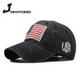 Wholesale Fashion American Flag Camouflage Baseball Cap Men's Women's Rebound Cap Army Bone Truck Driver High Quality Gorras.