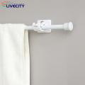 Easy Install Curtain Rod Easy Install Self Adhesive Telescopic Curtain Rod for Bedroom Kitchen Anti-slip Anti-rust Holders No Drilling Needed Fade-proof Curtain Rod. 