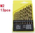 Drill Bit Set 13 Pieces/Stainless Steel For 775/555 motor HSS Drill Bit Set 1.5-6.5mm/Drill Bits Set for Wood, Malleable Iron, Aluminum, Plastic.