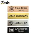 6*2/7*2CM Engrave Your Logo Text Plate Customize Badge Personalize Brooch Pin Double Sided Tape Magnet ID Door Mail Box Name Tag.
