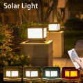 Outdoor Solar Lights Timed LED Column Lamp Waterproof Pillar Lamp with Remote Control Solar Lamp for Aisle Garden Decor Lighting. 