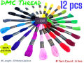 12 Pieces/Skeins Embroidery Floss Cross Stitch Thread / DMC Thread For Embroidery 6 line thread Cotton Embroidery Thread.