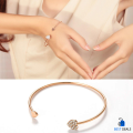 HB-01G Golden Heart Bracelet for Women.