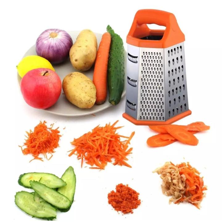 Vegetable Grater Stainless Steel Multi function 6 Sided Box Grater