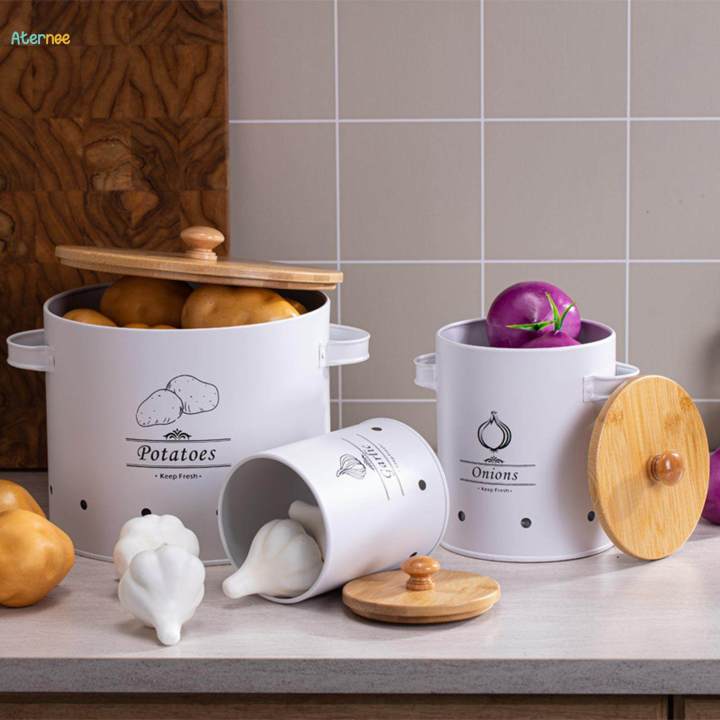 3Pcs%20Potato%20Onion%20Garlic%20Pot%20Vegetable%20Storage%20Tin%20Breathable%20Metal%20Box%20-%20Image%204