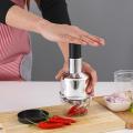 Kitchen Manual Food Chopper Handheld Slap Press Chopper Mincer for Onions Garlic Nuts Efficient Garlic Onion Peeling Artifact.