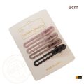 Women's Korean Style Side Clip Hair Clip - Milky, Coffee, Black, Fashionable Duck Bill Hair Clip.