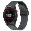 20mm Folding Buckle Hole Silicone Watch Band For Garmin Fenix 7S Solar. 