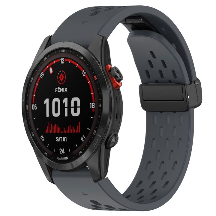 20mm%20Folding%20Buckle%20Hole%20Silicone%20Watch%20Band%20For%20Garmin%20Fenix%207S%20Solar%20-%20Image%209