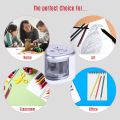 Pencil Sharpener Electric Cute Multi-functional Automatic Electric Pencil Sharpener Battery Operated with 2 Holes6-8mm / 9-12mm. 