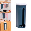 1Pc Garbage Bag Storage Box Home Kitchen Bathroom Wall Hanging Plastic with Cover Holeless Wall Mounted Garbage Bag Storage Rack. 