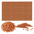 1750 Pieces Mini Bricks for Landscaping Miniature Bricks Brick Wall Small Bricks for Garden Parts,1/35 Scale.
