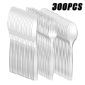 Disposable Frosted Handle Plastic Soup Spoon Independent Packaging Thickened Dessert Knife and Fork Knife and Fork Cutlery Set.