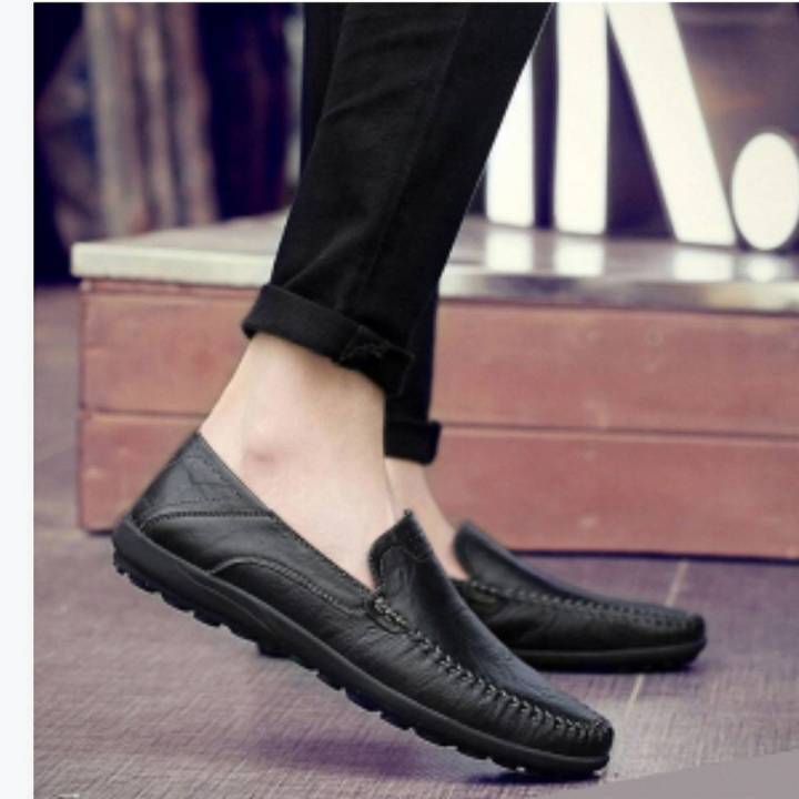 Formal Leather Loafers for Men (BLack_Super Quality) Royalcovra