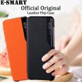 Phone Flip case Samsung Galaxy S10 Plus Clear Window View Smart Transparent PU Leather Stand Holder Phone case for Samsung S10 Plus Flip Back cover cases.