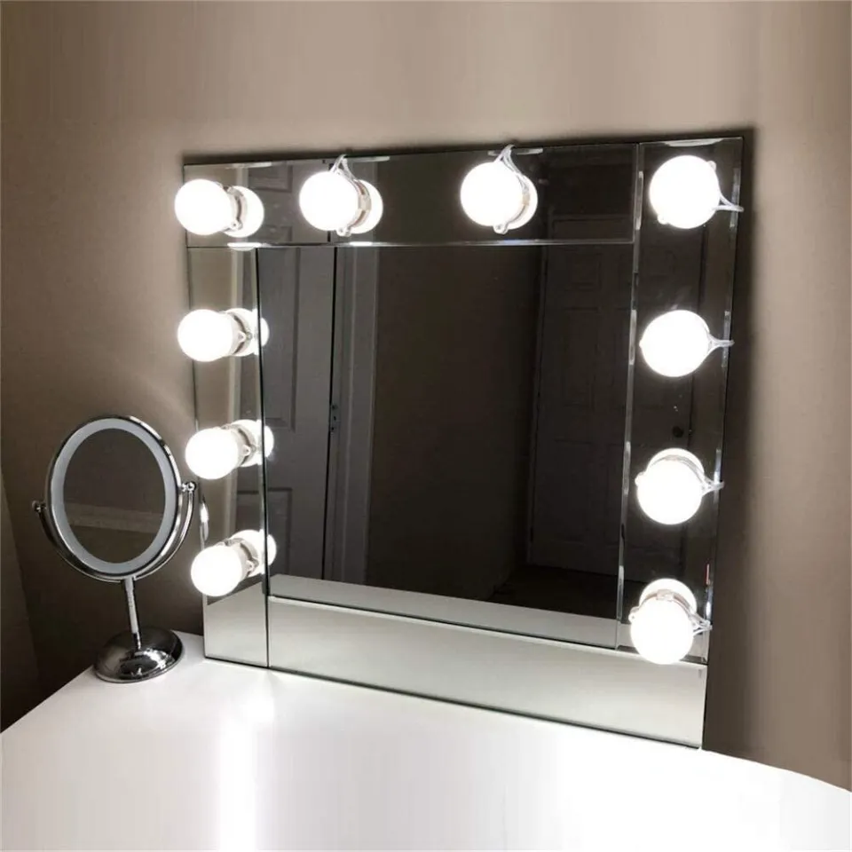 green emerald velvet dress 1 Drawer White Vanity Dressing Table Set with Hollywood Mirror & Lights,  Small Makeup Desk with Storage – CLIPOP furniture