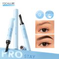 FOCALLURE 2 In 1 Eyebrow Cream Brush Pen Eyeliner Pencil Waterproof Long-lasting 3 Colors Eyebrow Gel Enhancers Makeup Cosmetics Shapewear.