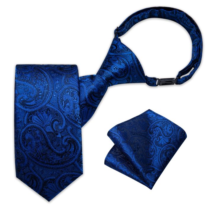 38*6cm%20Kids'%20Small%20Size%20Strap%20Tie%20with%20Pocket%20Square%20Fashion%20School%20Skinny%20Neckwear%20Easy%20To%20Wear%20Simple%20Lazy%20Slim%20Student%20Tie%20-%20Image%203