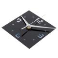 Yika DIY Large 3D Mirror Surface Wall Clock Sticker (Black). 