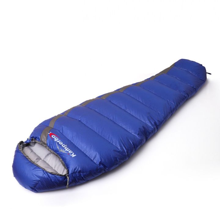Kamperbox Cold Weather Mummy Sleeping Bag Winter Sleeping Bag Down Sleeping Bag for Backpacking Camping - blue