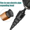 7Piece Black Steel Manual Copper Pipe Swaging Tool Drill Bit 5 in 1 Air Conditioner Copper Pipe Expander. 