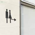 Male Female Toilet Sign Toilet Door Sign Washroom Adhesive Durable Bathroom Door Signage Decor Restroom Signage for Office Decor.