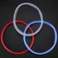 Silicone Sealing Ring For Pressure Cooker Pot Accessories, Fits 5 Or 6 Quart Models, Red, Blue And Common Transparent White, Pack Of 3. 