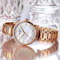 CURREN 9072 Watches for Women Luxury Brand CURREN Elegant Thin Quartz Wrist watch - Rose Gold , White. 