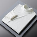 s！！ Thermal Underwear O-Neck Stretchy Autumn Fleece Lining Bottoming Thermal Underwear Elastic Men Top for Outdoor. 