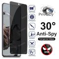 Tecno Spark 30 4G Anti-Spy Tempered Glass for Tecno Spark 30C 30 Pro 4G Privacy Screen Protector 3 in 1 Carbon Fiber Film and Camera Protector. 