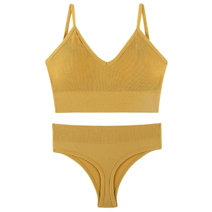 New%20Women%20Seamless%20Bra%20Set%20Thong%20Low%20Waist%20Panties%20Wire%20Free%20Bra%20Bralette%20Lingerie%20Brassiere%20Cotton%20Female%20Underwear%20Set%20-%20Image%202