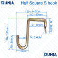 Half Square S Hook Heavy Duty Steel Metal Hanging Organizer.