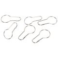 Lot of 100 iron Shower Curtain Hooks Rings Pear Clips. 