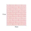 3D Self-Adhesive Foam Wall Stickers for Living Room, Bedroom, Kitchen, Kids Room, Waterproof, Anti-Collision, Easy to Install (White,Pink, 1,2,3,4 Square Feet).