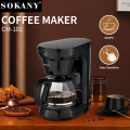 SOKANY 600W 6 CUP COFFEE MAKER COFFEE MACHINE WITH 0.75L GLASS CARAFE AND KEEP WARM FEATURE FOR DRIP COFFEE. 