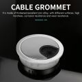 PC computer stainless steel 50 mm diameter Desk grommet cable hole cover.