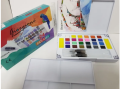 Giorgione 24 pcs Solid Watercolor Paint Set With Brush and Waterbrush Pen. 