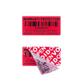 40X20mm red VOID OPEN Tamper proof sticker/Seal Warranty Tear invalid seal sticker with unique serial number high security label. 