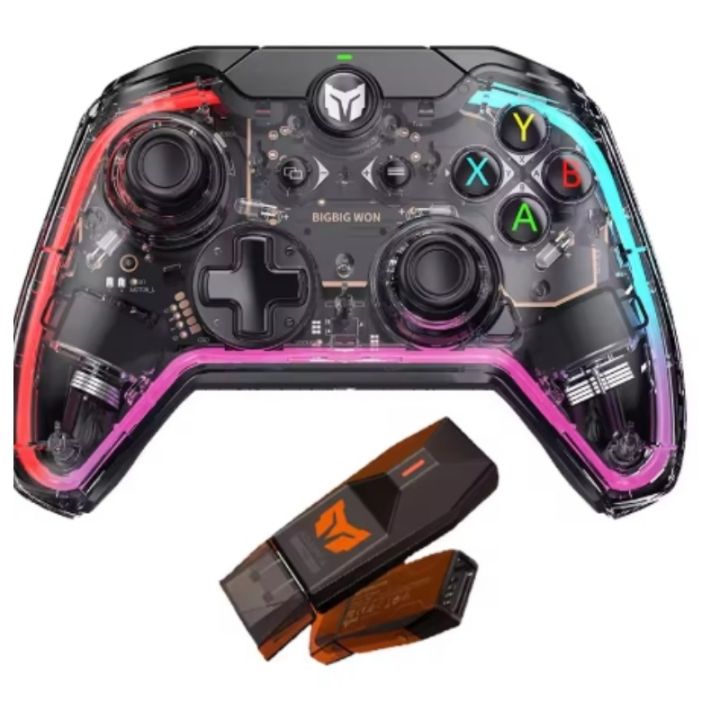 BIGBIG WON C1 Lite Wired Game Controller With RGB Light, Custom Buttons, Macro, Turbo, Controller For Switch PS4