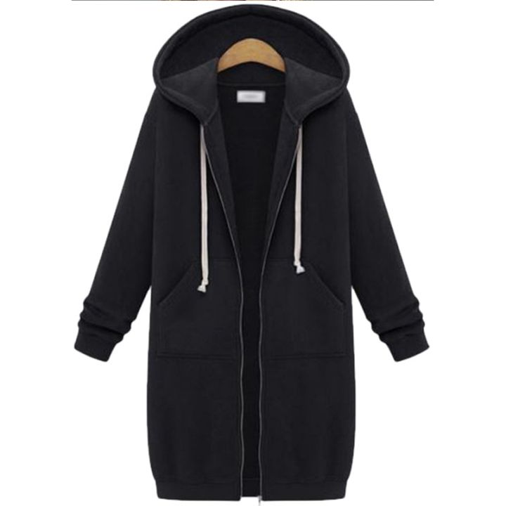 Autumn%20Winter%20Solid%20Color%20Thicken%20Hoodies%20Women%20Fashion%20Korean%20Style%20Zipper%20Long%20Sleeved%20Hooded%20Sweatshirt%20Office%20Ladies%20Tops%20-%20Image%202