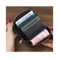 Fashion Organ Card Bag Men's Coin Purse Women's Card Wallet PU Leather Student Pocket Zipper Coin Purse Large Capacity Credit. 